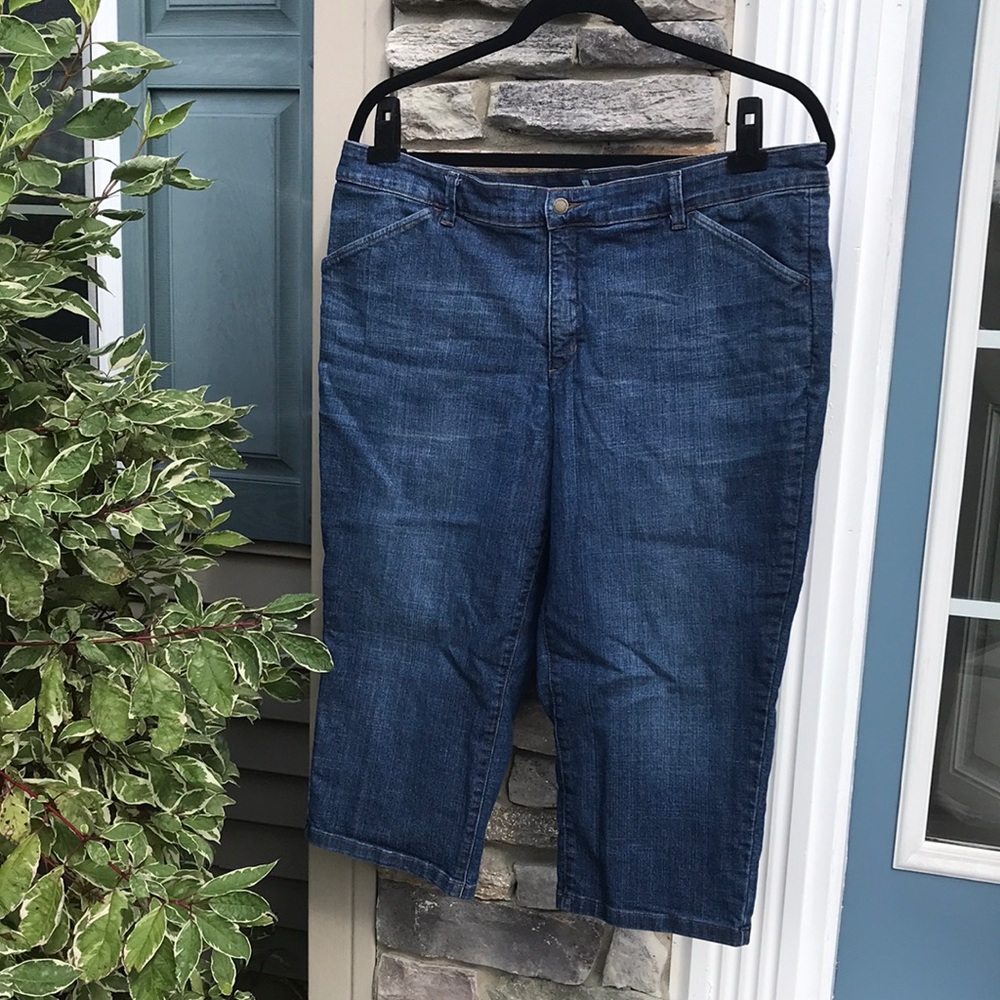 Liz Claiborne Woman size 20W classic fit crop cropped capris jeans
